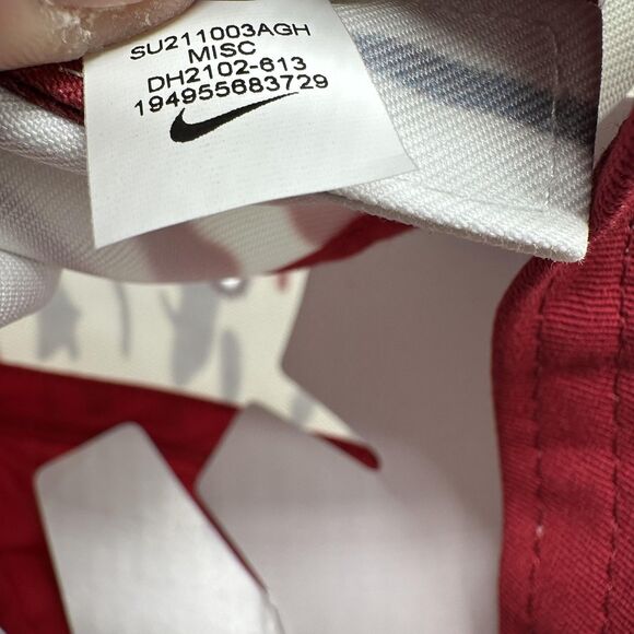 Alabama Crimson Tide Hat Cap Strap Back Mens White Red NCAA Heritage86 Nike - Picture 8 of 8